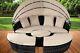 Luxury Rattan Sun Island Outdoor Garden Furniture Day Bed Sofa Lounger Canopy