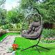 Meigar Hanging Egg Chair Swing Rattan Withheadrest&cushion&stand Garden Furniture