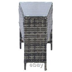 Merax 6 Pcs Outdoor Garden Rattan Sofa Set Patio Furniture Set with Round Table