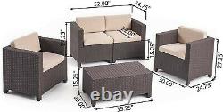 NEW CHRISTOPHER KNIGHT Rattan Garden Furniture Patio Sofa Table Set Z15 CA7