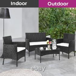 Neo 4 Piece Rattan Garden Furniture Sofa Set Chair Coffee Table Patio Outdoor