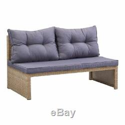 New 3 Piece Garden Sofa Lounge Furniture Set Conservatory Patio Outdoor Rattan