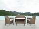 New 4 Piece Garden Furniture Conservatory Patio Outdoor Table Chairs Rattan Home