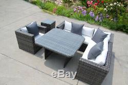 New Rattan Dining Garden Wicker Outdoor Conservatory Corner Sofa Furniture Set