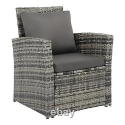 New Rattan Garden Furniture 4 Piece Chairs Sofa Coffee Table Outdoor Patio Set