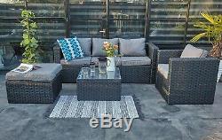 New Rattan Garden Furniture 5 Seater Sofa Set Patio Conservatory