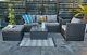 New Rattan Garden Furniture 5 Seater Sofa Set Patio Conservatory + Rain Cover
