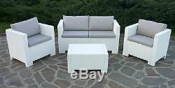 New Rattan Wicker Conservatory Outdoor Garden Furniture Set Brown White Grey