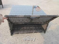 New Rattan Wicker Conservatory Outdoor Garden Furniture Set Corner Sofa Table