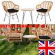 Outvita Outdoor Rattan Furniture Bistro Set Garden Patio Wicker Table&chair Sets