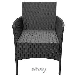 Oly Rattan Garden Furniture Set 4 Piece Chairs Sofa Table Cushion Balcony UK #