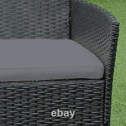 Oly Rattan Garden Furniture Set 4 Piece Chairs Sofa Table Cushion Balcony UK #