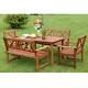Outdoor Garden Furniture Wooden 6 Seat Rectangular Garden Set Table Chair Sale