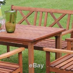 Outdoor Garden Furniture Wooden 6 Seat Rectangular Garden Set Table Chair Sale