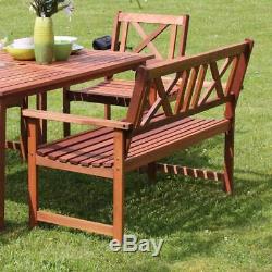 Outdoor Garden Furniture Wooden 6 Seat Rectangular Garden Set Table Chair Sale