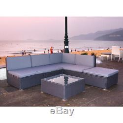 Outdoor Garden Rattan Corner Sofa With Cushion Coffee Table Sofa Furniture Set