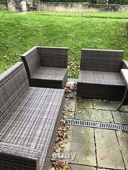 Outdoor Polyrattan garden furniture set used