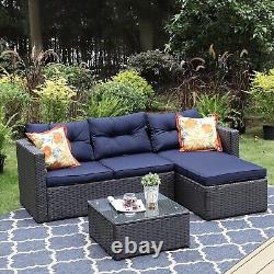 Outdoor Rattan Sectional Sofa Patio Sofa Corner Garden Patio Furniture Sofa Set