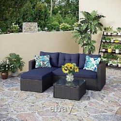 Outdoor Rattan Sectional Sofa Patio Sofa Corner Garden Patio Furniture Sofa Set