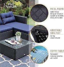 Outdoor Rattan Sectional Sofa Patio Sofa Corner Garden Patio Furniture Sofa Set