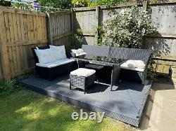 Outdoor rattan garden furniture set