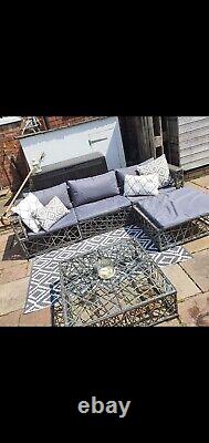Outdoor rattan garden furniture set used