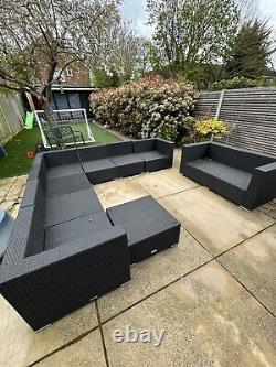 Outdoor rattan garden furniture set used. No Cushions