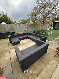 Outdoor rattan garden furniture set used. No Cushions