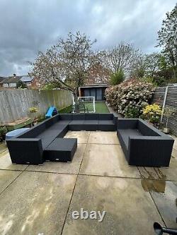 Outdoor rattan garden furniture set used. No Cushions