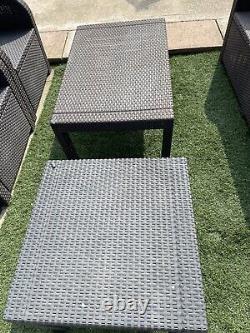 Outdoor rattan garden furniture set used (large job lot)
