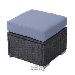 Outsunny 10PC Rattan Sofa Set Cushion Outdoor Garden Seat Wicker Weave Furniture