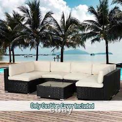Outsunny 12-Piece Outdoor Cushion Cover Replacement For Garden Rattan Furniture
