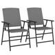 Outsunny 2pcs Rattan Chair Foldable Garden Furniture With Armrest Grey