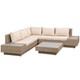 Outsunny 4pcs Rattan Sofa Set Garden Furniture Set With Armrest Cushions Beige