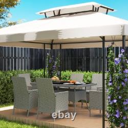 Outsunny 6 Seater Rattan Garden Furniture Set with Cushions, Grey