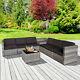 Outsunny 8pcs Patio Rattan Sofa Garden Furniture Set Table With Cushions 6 Seater