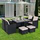 Outsunny 9pc Rattan Dining Set Garden Furniture Table Chair Sofa Conservatory