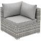 Outsunny Rattan Corner Sofa Garden Rattan Furniture Single Sofa Chair Used