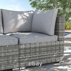 Outsunny Rattan Corner Sofa Garden Rattan Furniture Single Sofa Chair Used