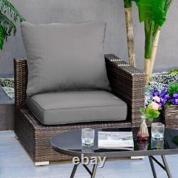 Pallet of garden rattan furniture cushions sun lounger sofa armchairs cushion