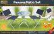 Panama Patio Table And Chairs Modern 3 Piece Garden Furniture Set & Glass Table