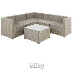 Poly Rattan Corner Set Garden Furniture Sofa Patio XXL Wicker Grey Beige Outdoor
