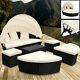 Poly Rattan Garden Furniture Set Patio Day Bed Sun Canopy Sofa Lounge
