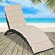 Poly Rattan Sun Lounger Garden Patio Pool Outdoor Furniture Deck Chair Recliner