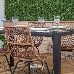 Polynesian Rectangular Outdoor Garden Furniture Dining Table & Chairs Set