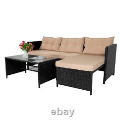 Quality Wicker Outdoor Rattan Furniture Garden Set Corner Sofa Patio With Table