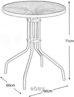 Rattan 3 Piece Tasmania Bistro Garden Furniture Set Outdoor Patio Chairs, Table