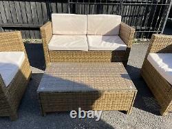Rattan 4 Seater Coffee Set Immaculate Outdoor Garden Furniture