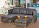 Rattan 4-seater Corner Furniture Sofa Garden Set L-shape Indoor/outdoor Patio