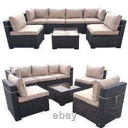 Rattan 6 Seater Modular Garden Furniture Sofa Set Patio Garden Furniture S